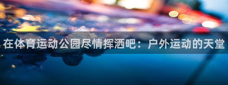 球速体育：在体育运动公园尽情挥洒吧：户外运动的天堂